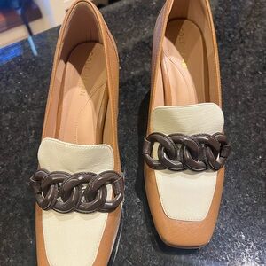 Cole Haan Tan and Cream Loafers